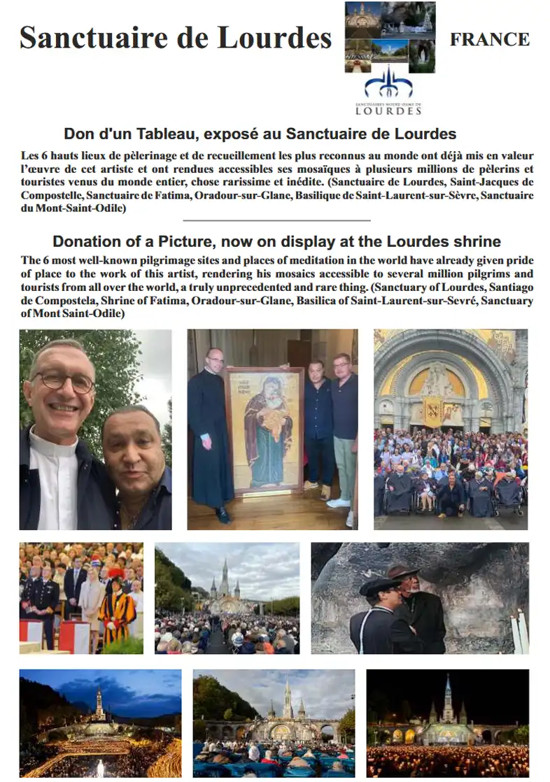 Don d'un tableau à Lourdes